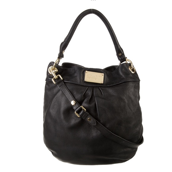 EUC Marc Jacobs black pebbled leather “Classic Q Hillier” hobo bag